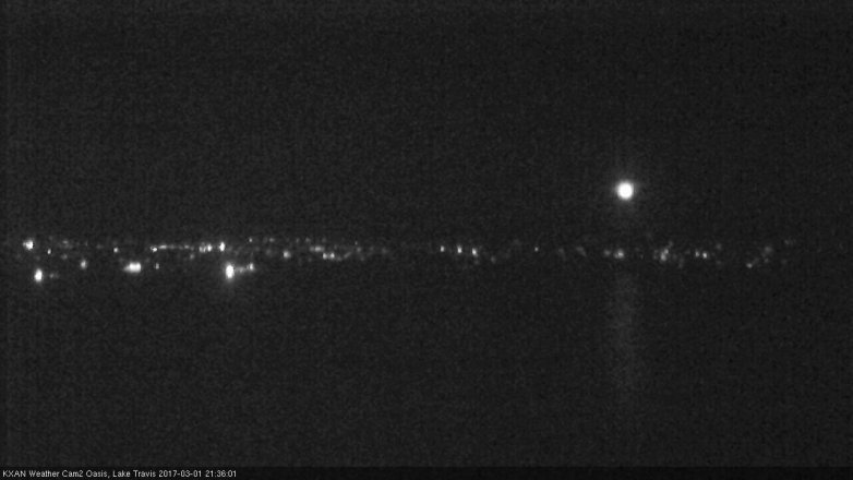 Lake Travis webcam, March 1, 2017 9:00 PM CT