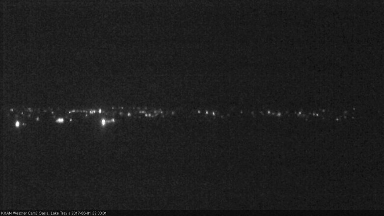 Lake Travis webcam, March 1, 2017 9:25 PM CT