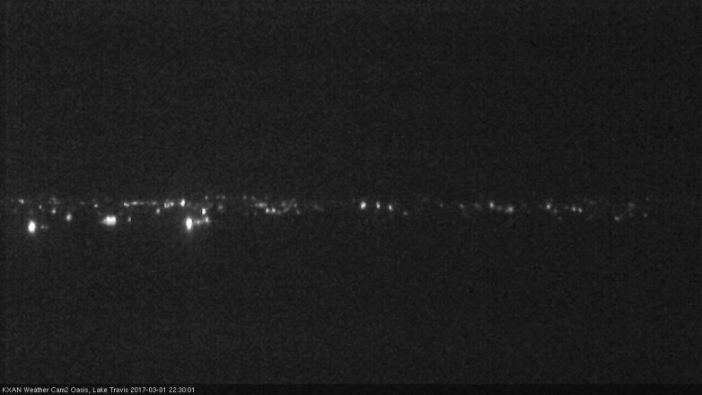 Lake Travis webcam, March 1, 2017 10:00 PM CT