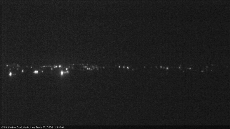 Lake Travis webcam, March 1, 2017 10:40 PM CT