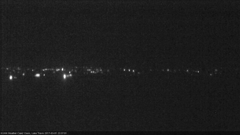 Lake Travis webcam, March 1, 2017 11:00 PM CT