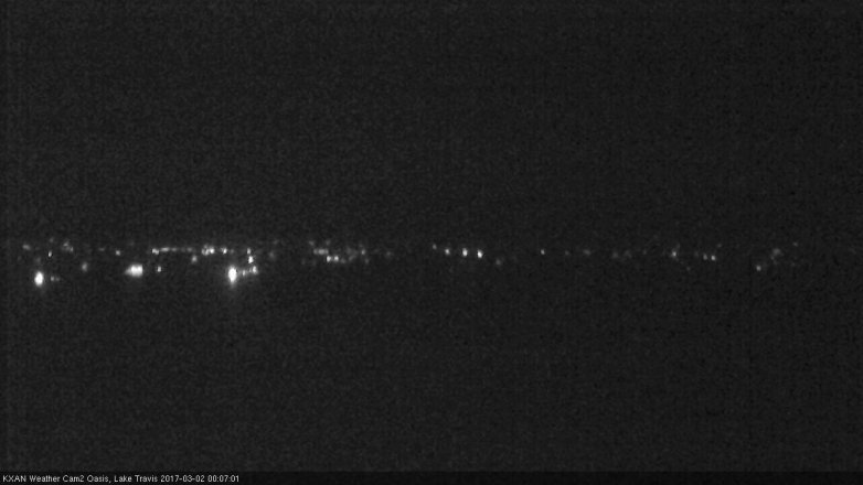 Lake Travis webcam, March 1, 2017 11:20 PM CT