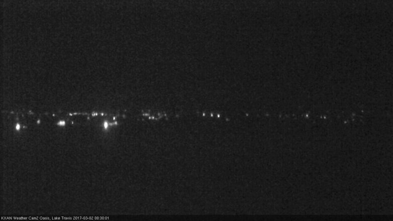 Lake Travis webcam, March 1, 2017 11:35 PM CT