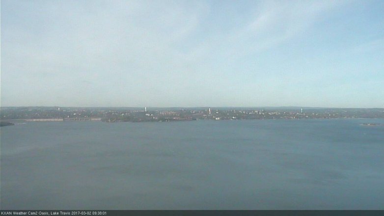 Lake Travis webcam, March 2, 2017 9:00 AM CT