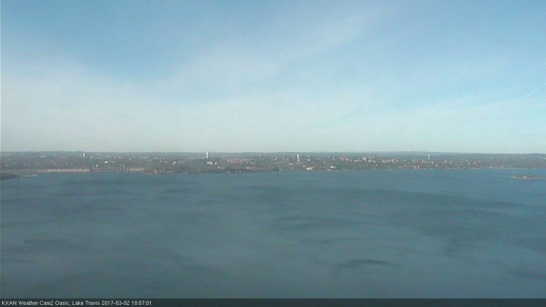 Lake Travis webcam, March 2, 2017 9:20 AM CT