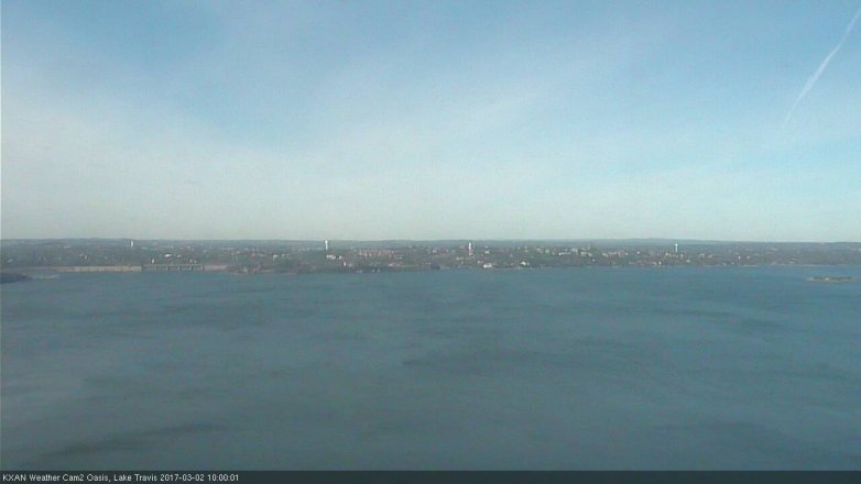 Lake Travis webcam, March 2, 2017 9:30 AM CT