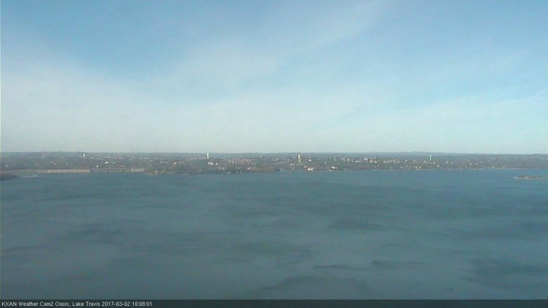 Lake Travis webcam, March 2, 2017 9:35 AM CT