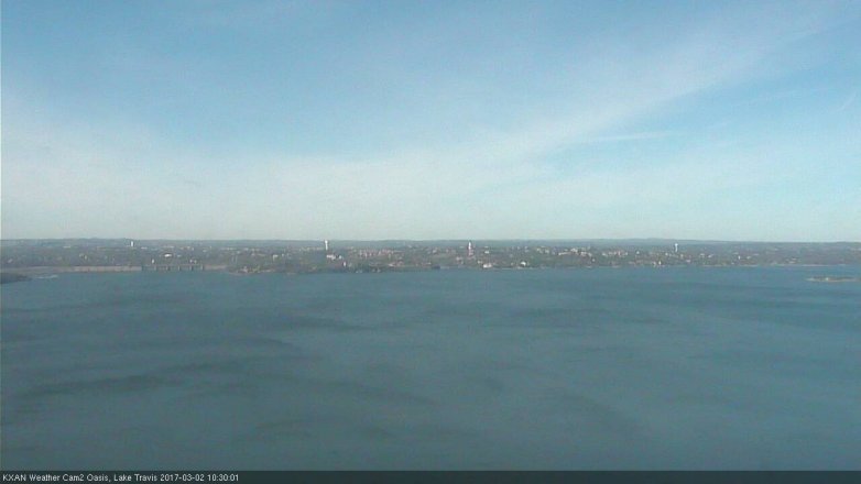 Lake Travis webcam, March 2, 2017 10:00 AM CT