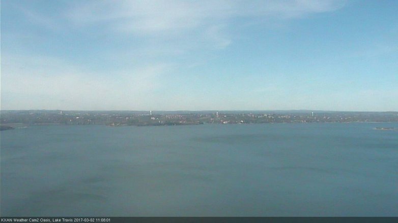Lake Travis webcam, March 2, 2017 10:40 AM CT