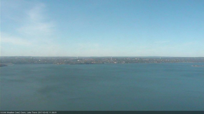 Lake Travis webcam, March 2, 2017 10:50 AM CT