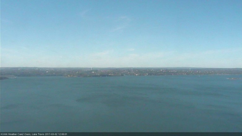 Lake Travis webcam, March 2, 2017 11:10 AM CT