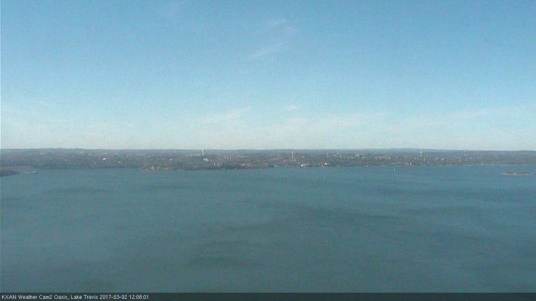 Lake Travis webcam, March 2, 2017 11:20 AM CT