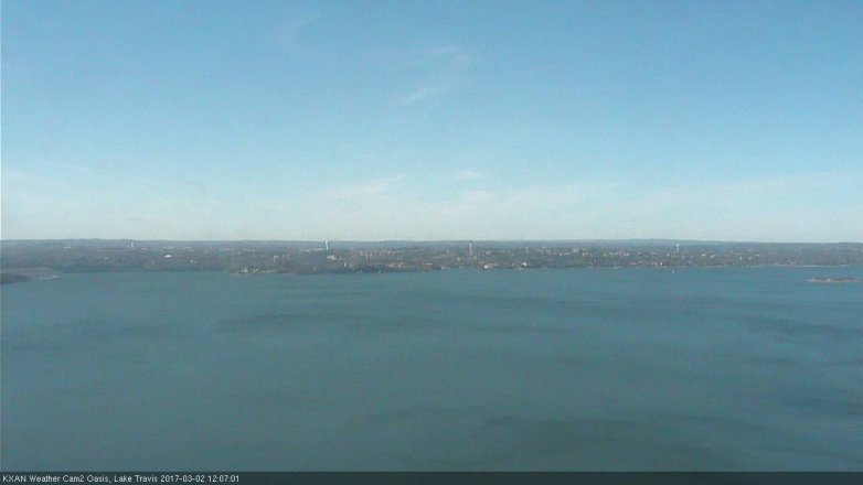 Lake Travis webcam, March 2, 2017 11:35 AM CT