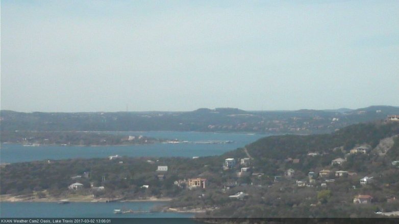 Lake Travis webcam, March 2, 2017 12:30 PM CT