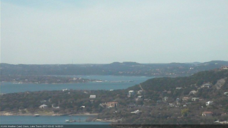 Lake Travis webcam, March 2, 2017 1:05 PM CT