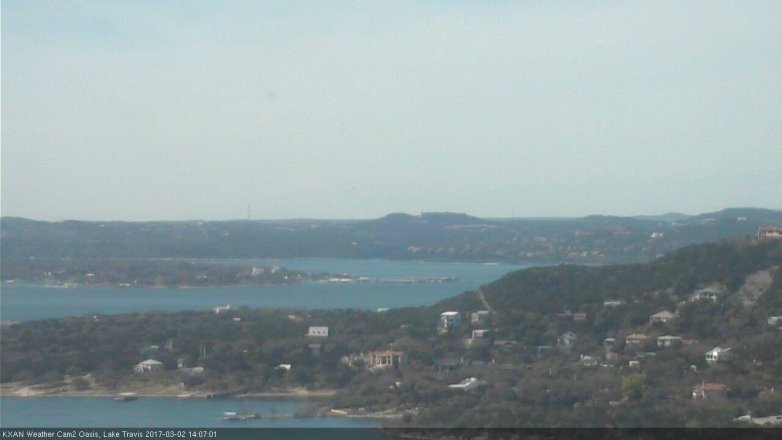 Lake Travis webcam, March 2, 2017 1:30 PM CT