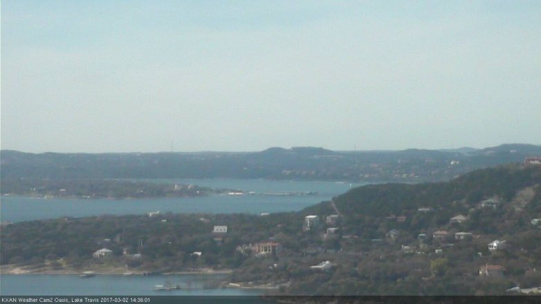 Lake Travis webcam, March 2, 2017 1:55 PM CT