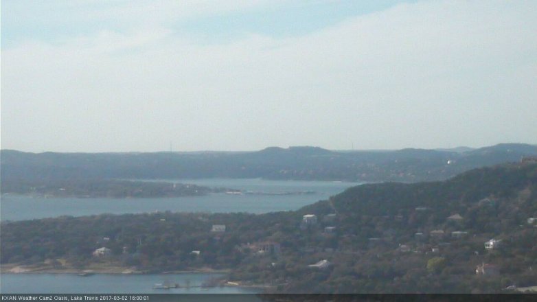 Lake Travis webcam, March 2, 2017 3:15 PM CT