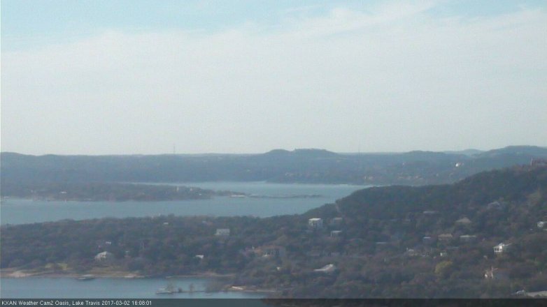 Lake Travis webcam, March 2, 2017 3:30 PM CT