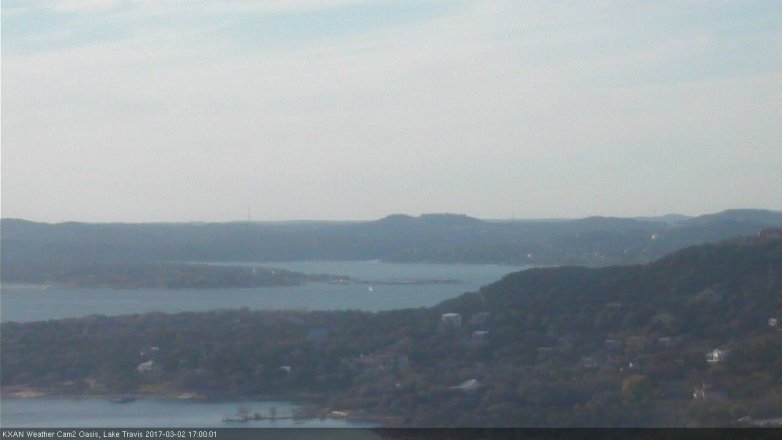 Lake Travis webcam, March 2, 2017 4:15 PM CT