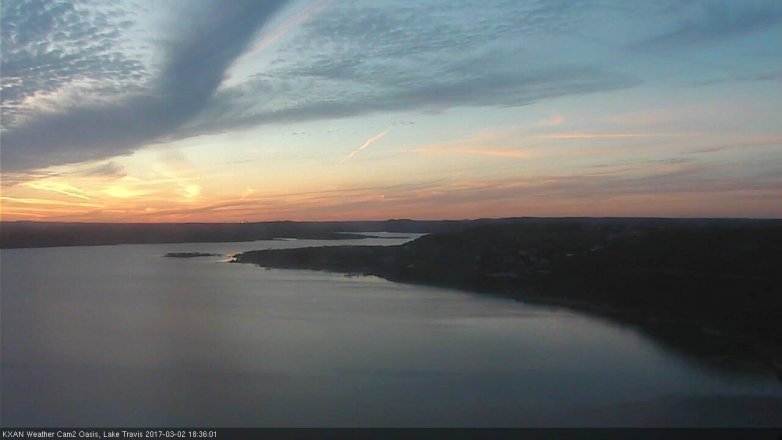 Lake Travis webcam, March 2, 2017 5:45 PM CT