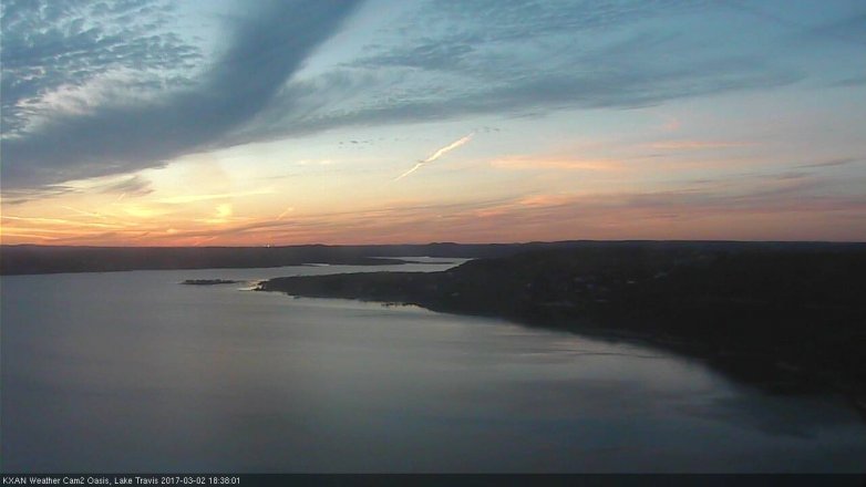 Lake Travis webcam, March 2, 2017 5:50 PM CT