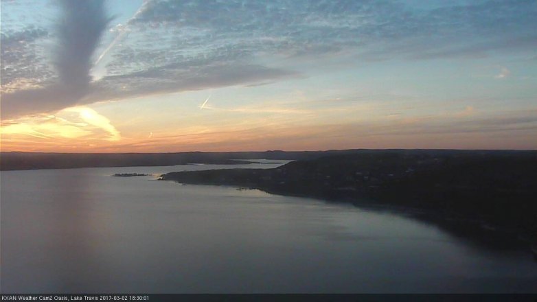 Lake Travis webcam, March 2, 2017 6:00 PM CT