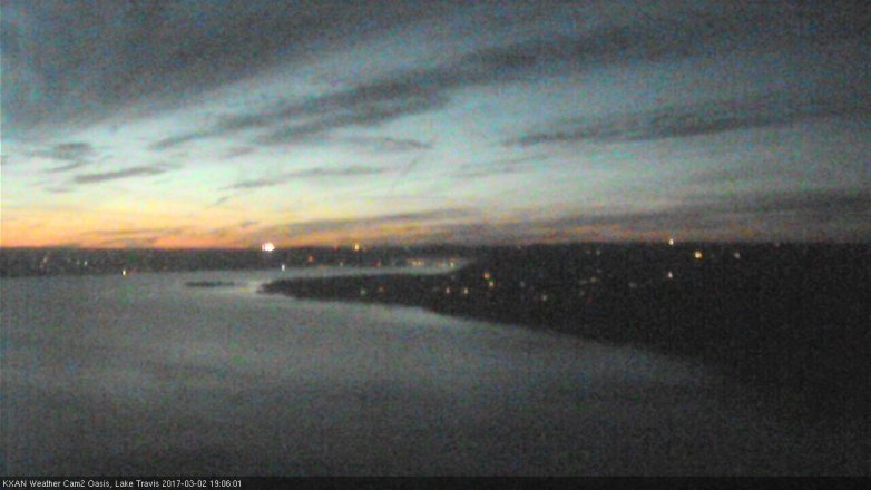 Lake Travis webcam, March 2, 2017 6:35 PM CT