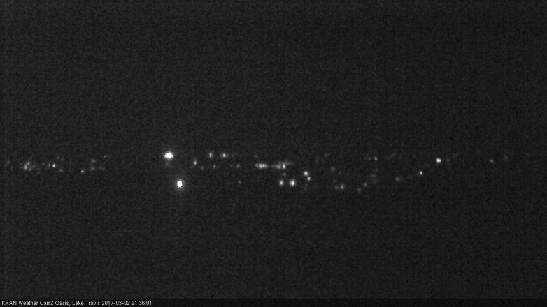 Lake Travis webcam, March 2, 2017 8:50 PM CT