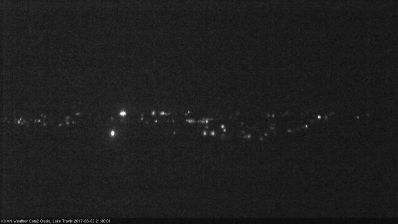 Lake Travis webcam, March 2, 2017 9:00 PM CT