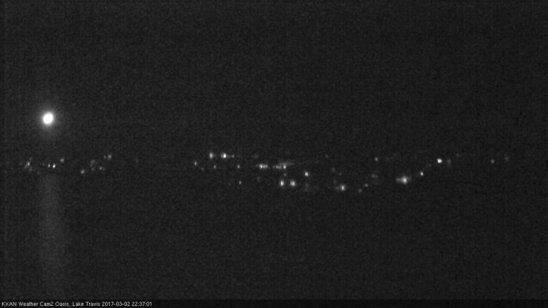 Lake Travis webcam, March 2, 2017 9:40 PM CT