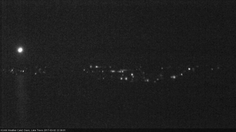 Lake Travis webcam, March 2, 2017 9:45 PM CT