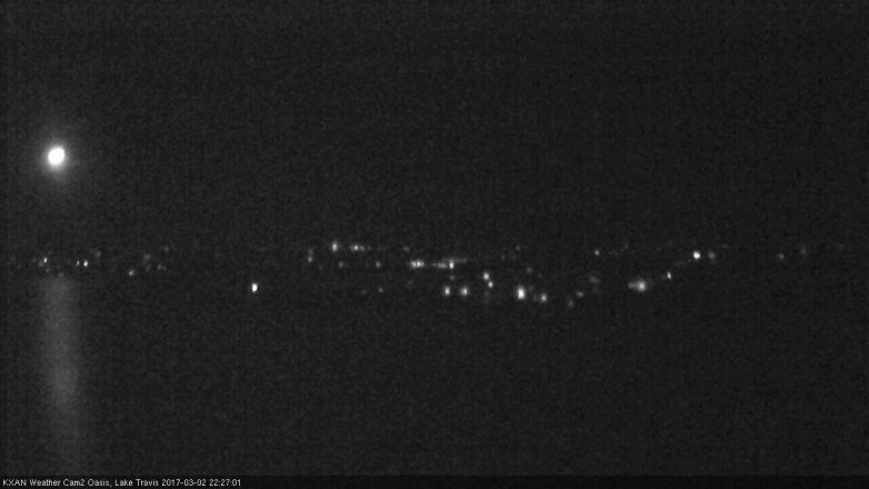 Lake Travis webcam, March 2, 2017 10:00 PM CT