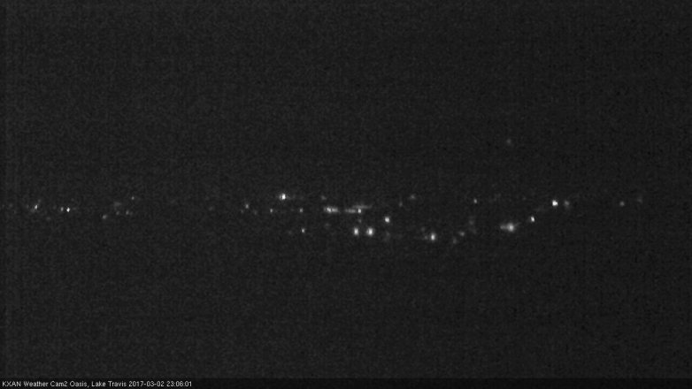 Lake Travis webcam, March 2, 2017 10:30 PM CT