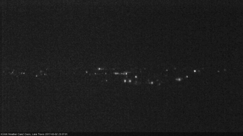 Lake Travis webcam, March 2, 2017 11:05 PM CT