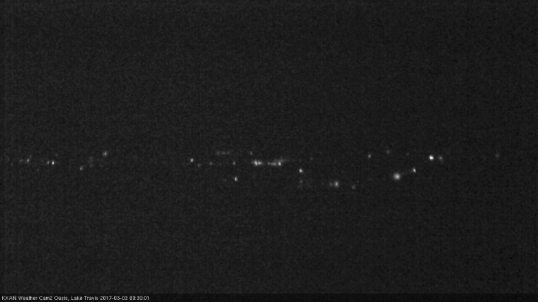 Lake Travis webcam, March 2, 2017 11:35 PM CT
