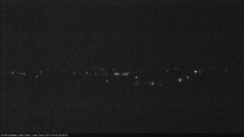 Lake Travis webcam, March 2, 2017 11:40 PM CT