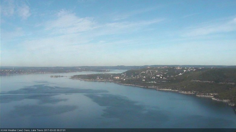 Lake Travis webcam, March 3, 2017 9:00 AM CT