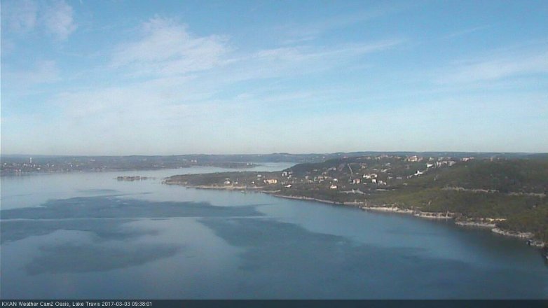 Lake Travis webcam, March 3, 2017 9:05 AM CT