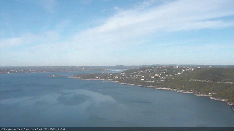 Lake Travis webcam, March 3, 2017 9:10 AM CT