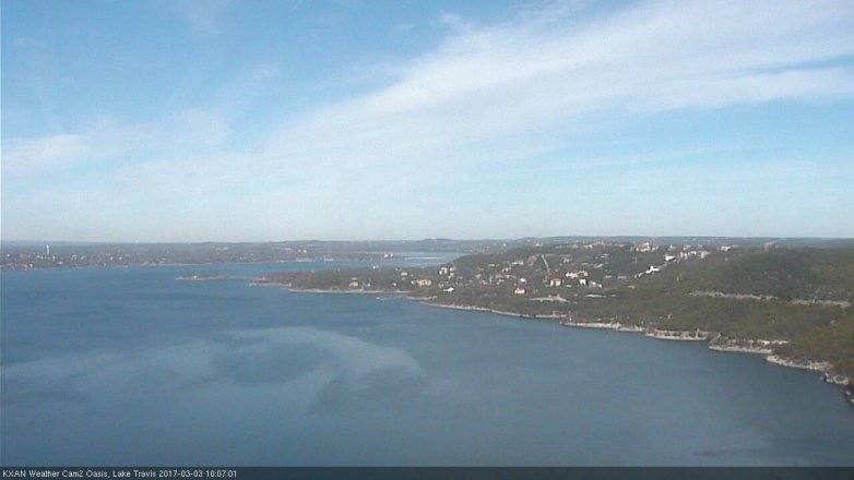 Lake Travis webcam, March 3, 2017 9:15 AM CT