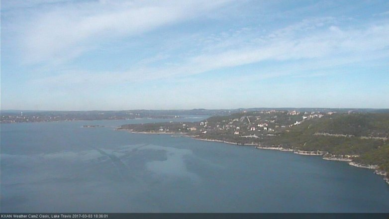 Lake Travis webcam, March 3, 2017 9:50 AM CT