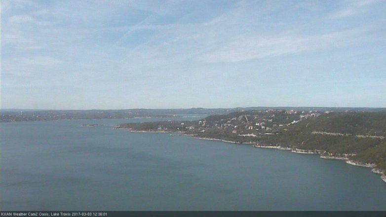Lake Travis webcam, March 3, 2017 11:40 AM CT