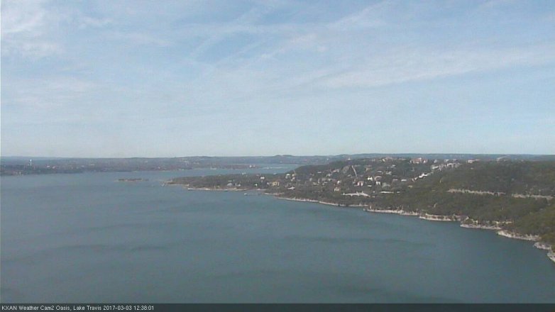 Lake Travis webcam, March 3, 2017 12:00 PM CT