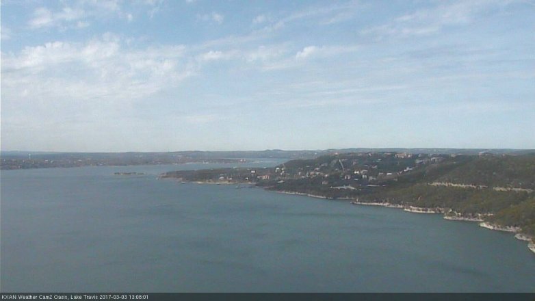 Lake Travis webcam, March 3, 2017 12:30 PM CT