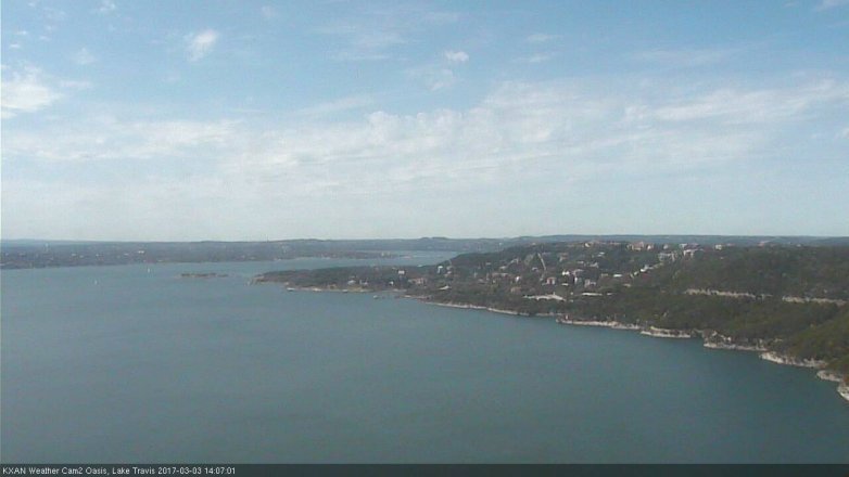Lake Travis webcam, March 3, 2017 1:10 PM CT