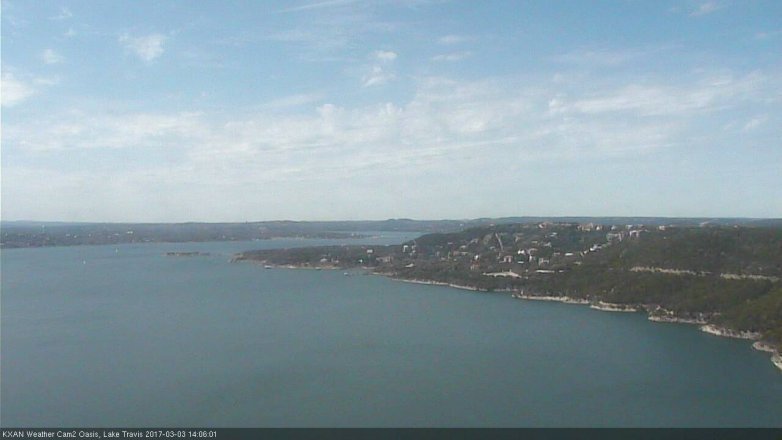 Lake Travis webcam, March 3, 2017 1:35 PM CT