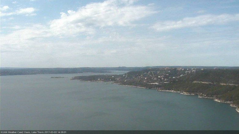 Lake Travis webcam, March 3, 2017 1:45 PM CT