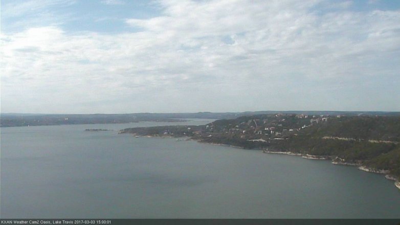 Lake Travis webcam, March 3, 2017 2:20 PM CT
