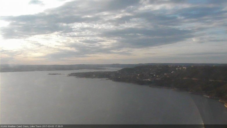 Lake Travis webcam, March 3, 2017 4:55 PM CT